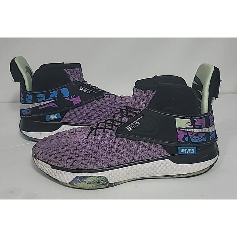 Nike Air Zoom UNVRS Basketball Flyknit Shoes CQ6422-500 Purple/White Mens 8.0